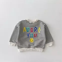 Toddler Smiley Adore You Print Long Sleeve Sweatshirt